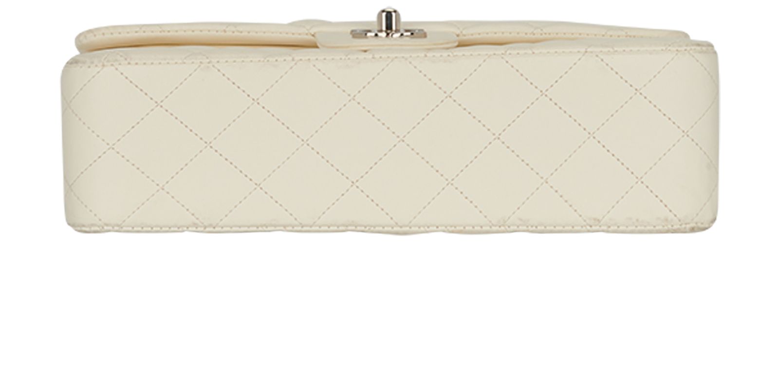 Chanel Medium Double Flap, &pound;5,800, Handbags, White, Leather, Top view